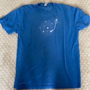 Light Blue Graphic Tee, Solar System Record Player